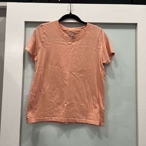 J Crew Merican Broken In Knit Goods T-Shirt Light Orange/ Peach, Size Small